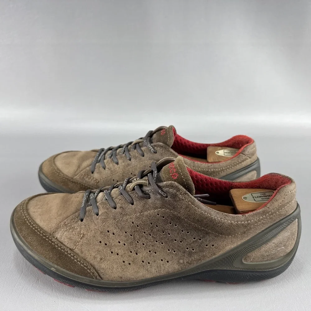 Ecco Biom Grip Shoes Mens Sz 41 US 7-7.5 Brown Distressed Casual Comfort Walking